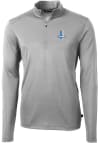 Main image for Cutter and Buck Detroit Lions Mens Grey Virtue Eco Pique Long Sleeve 1/4 Zip Pullover
