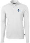 Main image for Cutter and Buck Detroit Lions Mens White Virtue Eco Pique Long Sleeve 1/4 Zip Pullover