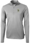 Main image for Cutter and Buck Green Bay Packers Mens Grey Virtue Eco Pique Long Sleeve 1/4 Zip Pullover