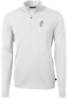 Main image for Cutter and Buck Houston Texans Mens White Historic Virtue Eco Pique Long Sleeve Qtr Zip Pullover