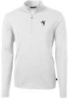 Main image for Cutter and Buck Indianapolis Colts Mens White Historic Virtue Eco Pique Long Sleeve Qtr Zip Pullov..