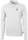 Main image for Cutter and Buck Los Angeles Chargers Mens White Historic Virtue Eco Pique Long Sleeve Qtr Zip Pu..