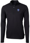 Main image for Cutter and Buck Los Angeles Rams Mens Black Virtue Eco Pique Long Sleeve 1/4 Zip Pullover