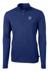 Main image for Cutter and Buck Los Angeles Rams Mens Blue Virtue Eco Pique Long Sleeve 1/4 Zip Pullover