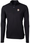 Main image for Cutter and Buck Miami Dolphins Mens Black Virtue Eco Pique Long Sleeve 1/4 Zip Pullover
