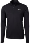 Main image for Cutter and Buck New York Jets Mens Black Virtue Eco Pique Long Sleeve 1/4 Zip Pullover