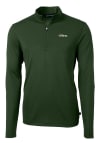 Main image for Cutter and Buck New York Jets Mens Green Virtue Eco Pique Long Sleeve 1/4 Zip Pullover