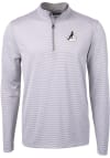Main image for Cutter and Buck Arizona Cardinals Mens Grey Virtue Eco Pique Long Sleeve 1/4 Zip Pullover