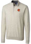 Main image for Cutter and Buck Cincinnati Bengals Mens Oatmeal Lakemont Long Sleeve 1/4 Zip Pullover