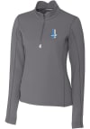 Main image for Cutter and Buck Detroit Lions Womens Grey Traverse 1/4 Zip Pullover