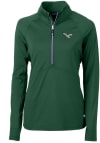Main image for Cutter and Buck Philadelphia Eagles Womens Green Adapt Eco 1/4 Zip Pullover
