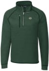 Main image for Cutter and Buck Green Bay Packers Mens Green Mainsail Long Sleeve Qtr Zip Pullover