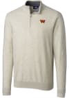 Main image for Cutter and Buck Washington Commanders Mens Oatmeal Lakemont Long Sleeve 1/4 Zip Pullover