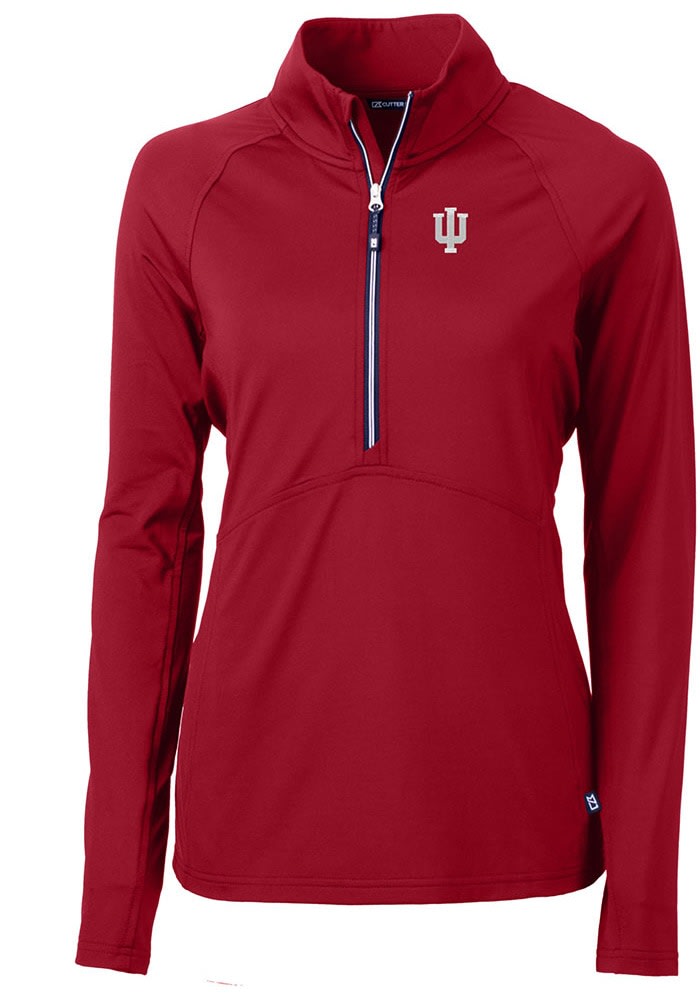 Indiana Hoosiers Cutter and Buck Womens CARDINAL Adapt Long Sleeve