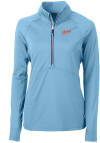 Main image for Cutter and Buck Dayton Flyers Womens Light Blue Adapt Qtr Zip Pullover