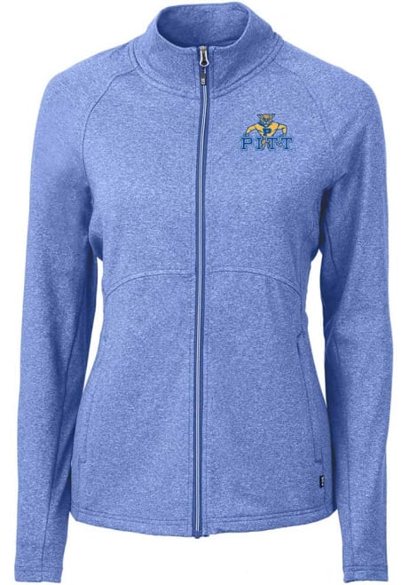 Womens Pitt Panthers Blue Cutter and Buck Adapt Light Weight Jacket