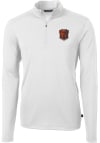 Main image for Cutter and Buck Cleveland Browns Mens White Virtue Long Sleeve Qtr Zip Pullover