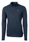 Main image for Cutter and Buck John Carroll Blue Streaks Mens Navy Blue Virtue Long Sleeve Qtr Zip Pullover