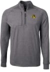 Main image for Cutter and Buck Iowa Hawkeyes Mens Black Adapt Heathered Long Sleeve 1/4 Zip Pullover