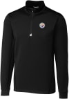 Main image for Cutter and Buck Pittsburgh Steelers Mens Black Traverse Big and Tall 1/4 Zip Pullover