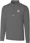Main image for Cutter and Buck Pittsburgh Steelers Mens Grey Traverse Big and Tall 1/4 Zip Pullover