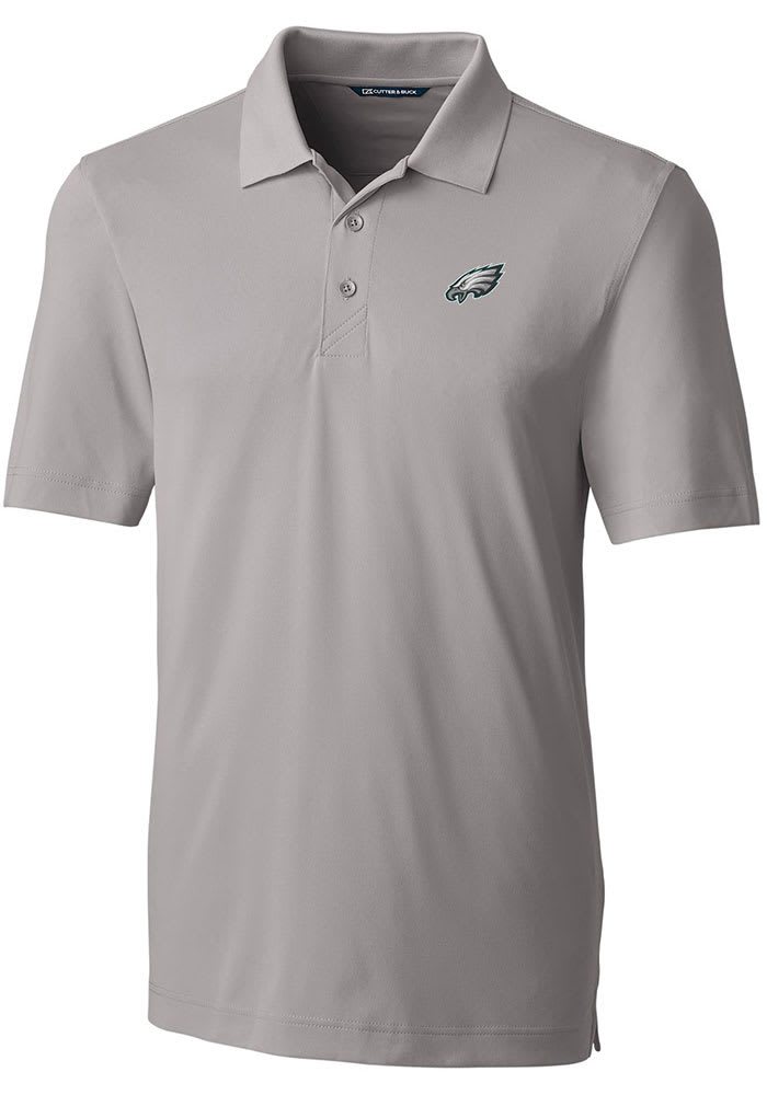 Philadelphia Eagles Cutter and Buck GREY Forge Big and Tall Golf Shirt