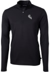 Main image for Cutter and Buck Chicago White Sox Mens Black City Connect Virtue Eco Pique Big and Tall 1/4 Zip ..