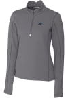 Main image for Cutter and Buck Carolina Panthers Womens Grey Traverse 1/4 Zip Pullover