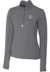 Main image for Cutter and Buck Miami Dolphins Womens Grey Traverse 1/4 Zip Pullover