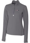 Main image for Cutter and Buck New England Patriots Womens Grey Traverse 1/4 Zip Pullover