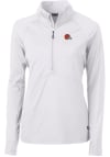 Main image for Cutter and Buck Cleveland Browns Womens White Adapt Eco 1/4 Zip Pullover