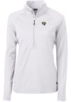 Main image for Cutter and Buck Jacksonville Jaguars Womens White Adapt Eco 1/4 Zip Pullover