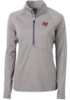 Main image for Cutter and Buck Tampa Bay Buccaneers Womens Grey Adapt Eco 1/4 Zip Pullover