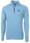 Main image for Cutter and Buck Atlanta Braves Mens Blue Adapt Eco Knit Long Sleeve 1/4 Zip Pullover