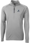 Main image for Cutter and Buck Atlanta Braves Mens Grey Adapt Eco Knit Long Sleeve 1/4 Zip Pullover