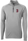 Main image for Cutter and Buck Boston Red Sox Mens Grey Adapt Eco Knit Long Sleeve 1/4 Zip Pullover