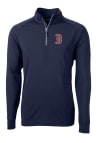 Main image for Cutter and Buck Boston Red Sox Mens Navy Blue Adapt Eco Knit Long Sleeve 1/4 Zip Pullover