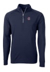 Main image for Cutter and Buck Chicago Cubs Mens Navy Blue Adapt Eco Knit Long Sleeve 1/4 Zip Pullover