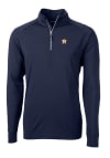 Main image for Cutter and Buck Houston Astros Mens Navy Blue Adapt Eco Knit Long Sleeve 1/4 Zip Pullover