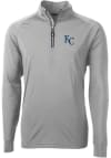 Main image for Cutter and Buck Kansas City Royals Mens Grey Adapt Eco Knit Long Sleeve 1/4 Zip Pullover