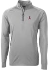 Main image for Cutter and Buck Los Angeles Angels Mens Grey Adapt Eco Knit Long Sleeve 1/4 Zip Pullover