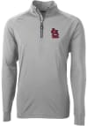 Main image for Cutter and Buck St Louis Cardinals Mens Grey Adapt Eco Knit Long Sleeve 1/4 Zip Pullover