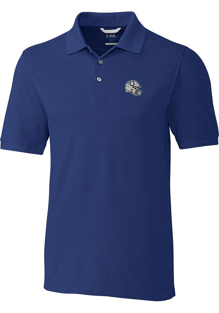 Cutter and Buck Indianapolis Colts Blue Helmet Advantage Pique Big and Tall Polo