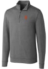 Main image for Cutter and Buck San Francisco Giants Mens Charcoal Shoreline Heathered Long Sleeve 1/4 Zip Pullo..