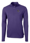 Main image for Cutter and Buck Baltimore Ravens Mens Purple Virtue Eco Pique Long Sleeve 1/4 Zip Pullover