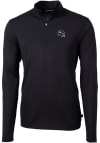 Main image for Cutter and Buck Minnesota Vikings Mens Black Helmet Virtue Eco Pique Long Sleeve Qtr Zip Pullover
