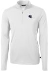 Main image for Cutter and Buck New York Giants Mens White Virtue Eco Pique Long Sleeve 1/4 Zip Pullover