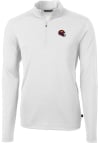 Main image for Cutter and Buck Washington Commanders Mens White Helmet Virtue Eco Pique Long Sleeve 1/4 Zip Pul..