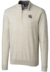 Main image for Cutter and Buck Las Vegas Raiders Mens Oatmeal Helmet Lakemont Long Sleeve 1/4 Zip Pullover