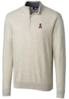 Main image for Cutter and Buck Los Angeles Angels Mens Oatmeal Lakemont Long Sleeve 1/4 Zip Pullover